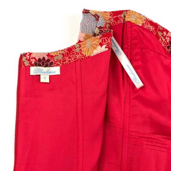 {Shoshanna} Floral Print Halter Strapless Silk Top - Picture 7 of 8